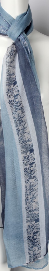 Printed  scarf blue Style:SC/4459/BLU image 0